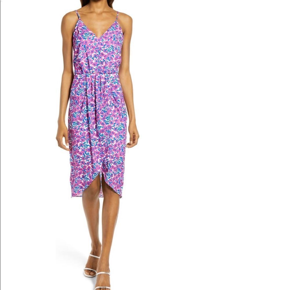 Chelsea28 sleeveless faux wrap sundress size L, NWT